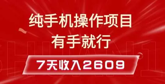 纯手机操作的小项目，有手就能做，7天收入2609+实操教程-颜夕资源网-第12张图片