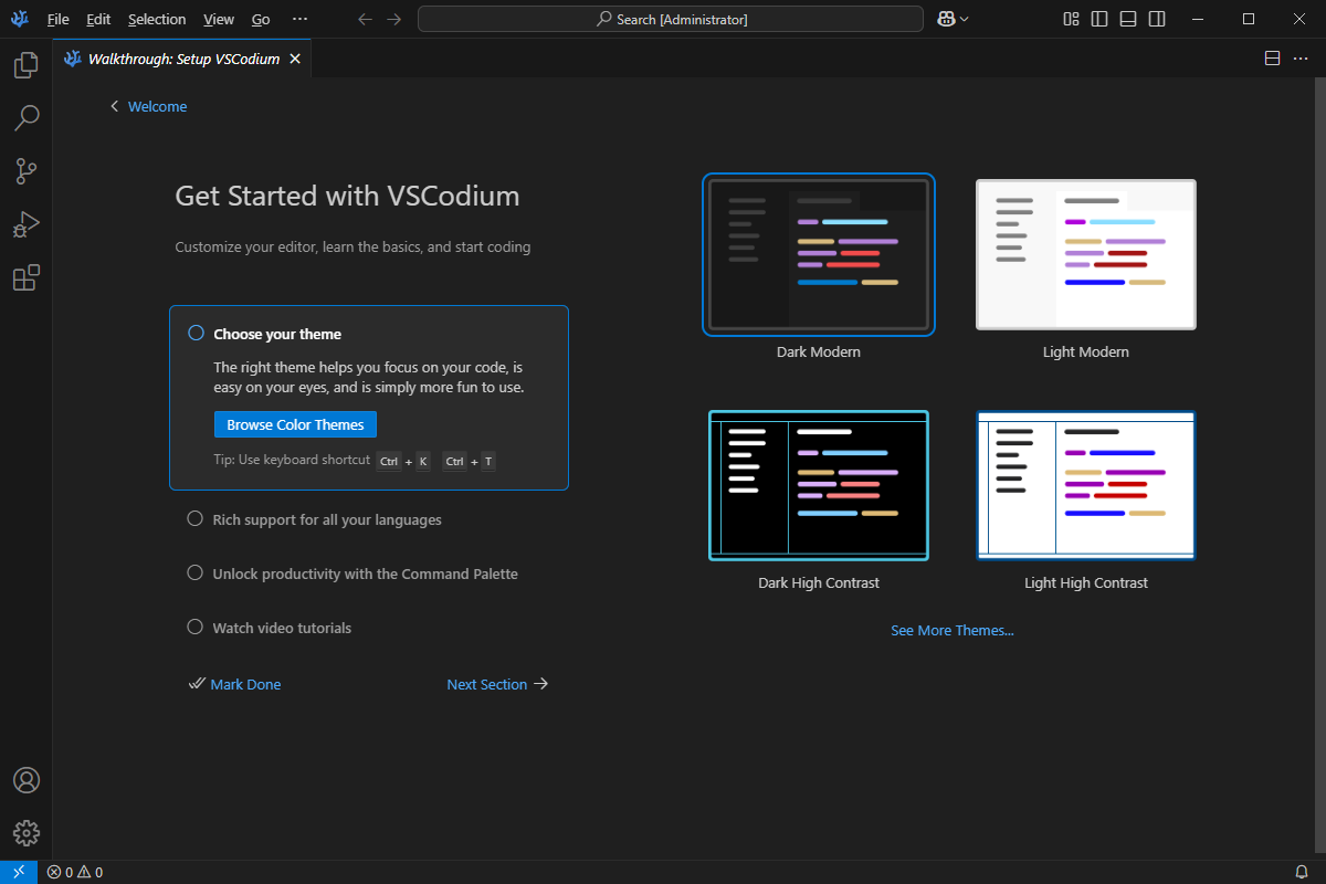 VSCodium 开源代码编辑器 v1.97.0.25037 中文绿色版-颜夕资源网-第12张图片