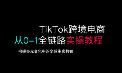 TikTok跨境电子商务从0-1全链路营销多方位实际操作实例教程，掌握多元化发展中全球买卖机遇-颜夕资源网-第10张图片