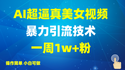 2025AI超真实美女丝袜暴力行为引流方法，一周1w 粉，使用方便小白可做，躺着赚钱视频收益-颜夕资源网-第12张图片